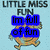 six pixelated text-based icons with blue lettering on various backgrounds, each displaying a phrase starting with "Im full" or "I want to be."