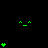 Green pixelated icons on black background: multiple smiling faces with two dots and a line, plus vertical stacks of heart shapes.