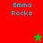Pixelated text "Emma Rocks" appears on red and green backgrounds with a star symbol changing color between frames.