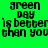 A 4-frame animated contact sheet showing repeated text on a bright green background with pixelated black lettering.
