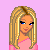 Pixel art contact sheet showing a cartoon character's head, torso, and legs with pink-themed clothing on a light purple background and text reading "Sweet as Candi" below.