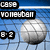 Pixelated static image shows a volleyball net with scoreboards displaying '8-8' and '0-0', a large white volleyball, and blue background.