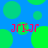 Blue background with green circles and red text 'JFKJF' repeated in four positions.