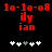 Red pixelated text '10-10-08' and 'ily ian' on black background with white and gray star icons below, two identical frames side-by-side.