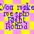 Pixelated text on a yellow and pink checkered background with blue lettering, showing repeated phrases and partial words.