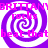 Four identical purple and white spiral patterns arranged in a with pink text overlays reading "BRITTANY rocks" and "beat that."