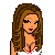 Pixel art featuring a woman with long brown hair and red necklace, a man in white shirt and blue jeans with American flag belt buckle, and purple text reading 'big flirt 24.7' on black background.