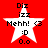 Red background with four identical white star-shaped icons containing text and emoticons.