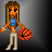 Pixel art contact sheet showing a female character with long brown hair holding or interacting with an orange basketball across multiple frames, including text-only frames displaying "basket ball" and "rules!!" in pink pixelated font.
