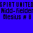 Pixelated text displays 'SPIRAT UNITED', 'Midd-fielder', and 'Alesius # 8' across blue, yellow, and brown background sections.