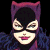 A pixelated buddy icon featuring a character in a purple cat-themed mask and costume on the left, with green text reading "Original Icons .com" on a dark green background to the right.