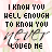 Pixelated text and signature on a pink-and-green gradient background with visible transparency artifacts in two animated frames.