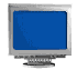 twelve computer monitor icons in various angles, some with blue screens and others grayed out on a light gray background