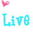 repeated text phrases with pink heart symbols on a white background, showing color variations