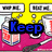 Pixelated animation shows food containers with speech bubbles and bold text changing from 'Keep your food' to 'CLEAN!' against a yellow and pink background.