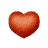 nine heart-shaped icons in varying states: solid red hearts, hearts with a single scratch mark, and hearts featuring a large white letter A