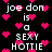 Pixelated text and pink hearts on black background with animated heart overlays.