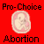 six with text and images, including a fetus icon on red background, butterfly on blue background, and repeated headshots crossed out by red Xs