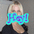 A four- shows a person with blonde hair and black top, each displaying different text overlays: 'Hey!', 'It's...', 'Laura!', and no text