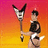 Pixelated image of a person holding an electric guitar against a gradient background with text reading "ROCK OUT WITH YOUR COCK OUT".