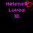Pixelated text and a red heart symbol on a black background, with the left version showing a heart replacing the 'A' in 'HeleneA'.