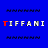 nine displays the word "TIFFANI" in pixelated text with varying letter color changes across blue and black backgrounds