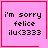 Four pink square with red borders display text 'i'm sorry felice ilu<3333' with a red heart in top-right and red star in bottom-right