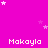 A static image with a bright pink background featuring repeated white text "Makayla" and scattered white and light pink stars.