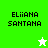 Pixelated text 'ELiIANA SANTANA' appears on green and white backgrounds with a small star icon changing color between frames.