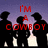Pixelated image with red text reading 'I'M A COWBOY' over silhouettes of three figures against a purple gradient background.