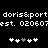 Pixelated text and heart icons on black background with repeated 'doris&port' and numeric sequences.