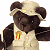 A pixelated teddy bear in safari attire with a green background displaying 'OriginalIcons.com' text.