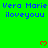 Green background with blue text repeating 'Vera Marie' and 'iloveyouu', red heart symbols, and a gray rectangular overlay in the bottom-right corner.