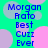 A static image with a bright green background featuring overlapping translucent pink and light purple circles, displaying repeated text in blue pixelated font.