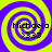 Four identical spiral patterns in purple and yellow with text "Michaela" and "x333" overlaid on each, arranged in a