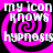 A static image with four identical showing a pink and black spiral background overlaid with white text reading "my icon KNOWS hypnosis"