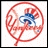 A split-screen icon with a baseball logo on the left and 'Go Yankees!' text on red stars right.