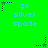 Green background with repeated light blue text 'go silver spade' and small star-shaped icons in various positions.