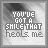 identical monochrome icons with text 'YOU'VE GOT A SMILE THAT HEALS ME' over a blurred background