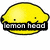 Yellow lemon-shaped character with small black eyes and mouth, displaying three distinct text labels