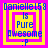 Four identical pixelated icons display "DanielleL58" text above nested pink and yellow squares with "is Pure Awesome :P" inside, each framed by a bright pink border.
