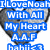 Pixelated heart-shaped icon with blue text reading "I Love Noah With All My Heart A.A.F. Habibi" on a gray and black gradient background.