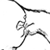 Static 50x50 pixel icon showing a grayscale stick figure in mid-stride running pose with arms extended, rendered as a single frame on white background.