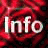 Animated sequence of an information icon with changing background and shape transitions.