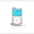 Pixelated icon of a silver and blue portable media player with circular control pad, small black earphone jack on left side.