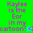 Pixelated text reads 'Kaylee is the Eor in my cartoon!' with a star symbol on green and blue backgrounds.