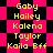 Yellow text listing names over a pink and black checkered background with alternating diamond patterns.