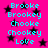 Bright pink background with black star shapes and cyan text reading Brooke, Brookey, Chooke, Chookey, Love in pixelated font.