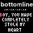 Pixelated text repeats across on a black background, with color variations in the letters and decorative lines above