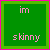 Green square icon with pink and white text displaying 'im', 'it', 'doesnt', 'mean', 'anorexic', or 'skinny' in various combinations